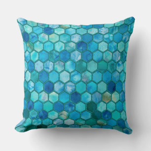 Coussin Parties scintillant à huile métallique de luxe Aqu
