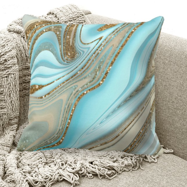 Coussin Parties scintillant Abstraite Strata ID903 (Créateur téléchargé)
