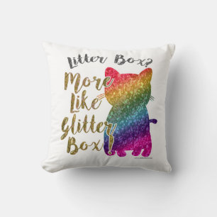 Coussin Parties scintillant arc-en-ciel