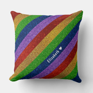 Coussin Parties scintillant arc-en-ciel brillante et étinc