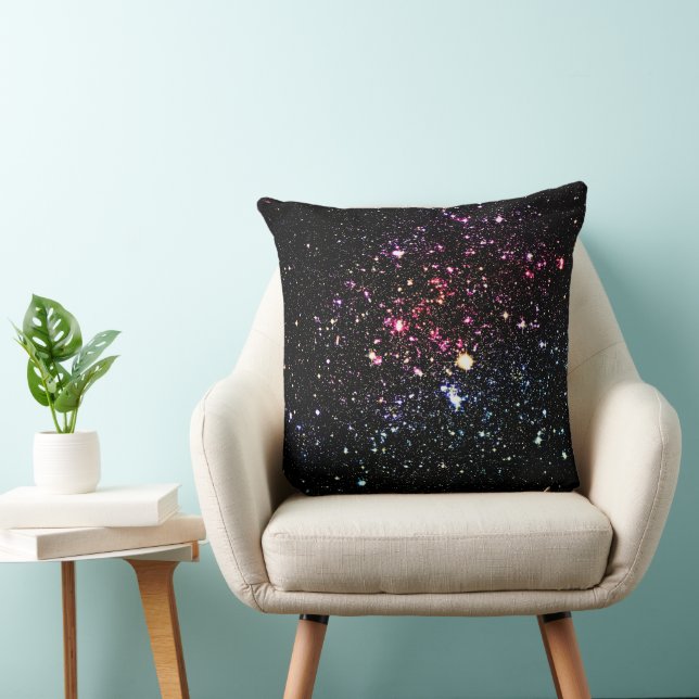 Coussin Parties scintillant astrale arc-en-ciel subtile (Chaise)