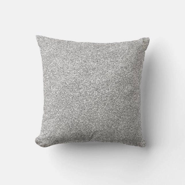 Coussin Parties scintillant Bijoux blanc Argent étincelant (Recto)