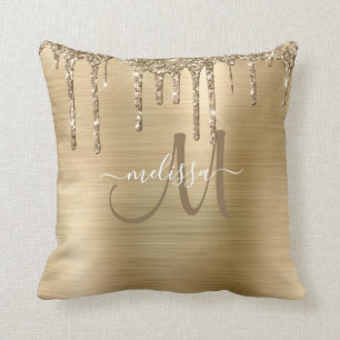 Coussin Parties scintillant Chic Gold Driving Brossé Monog