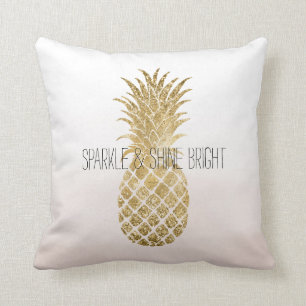 Coussin Parties scintillant Crème de Pêche Glitzy ananas S