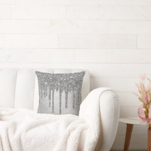 Coussin Parties scintillant d'argent de dépôt Platinum F