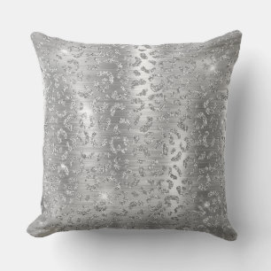 Coussin Parties scintillant d'argent élégant Motif de tach