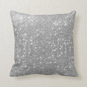 Coussin Parties scintillant d'argent étincelant métal look