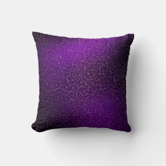 Coussin Parties scintillant de luxe violet et or