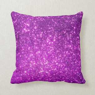 Coussin Parties scintillant de luxe violet or