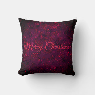 Coussin Parties scintillant de Noël joyeux et sans couture