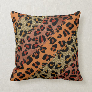 Coussin *~* Parties scintillant de rouille orange Motif an