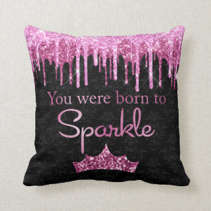 Coussin Parties scintillant de séchage rose noir Né à Spar