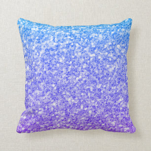 Coussin Parties scintillant Dégradé Violet Et Bleu
