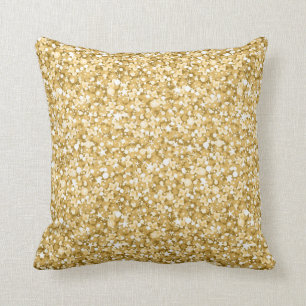 Coussin Parties scintillant D'Or Et Étoiles Et Points Étin