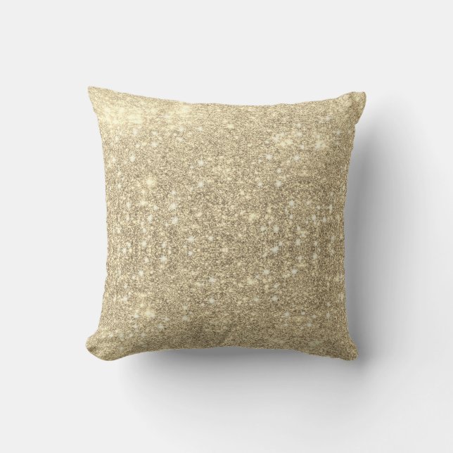 Coussin Parties scintillant d'or Faux Sparkle (Recto)