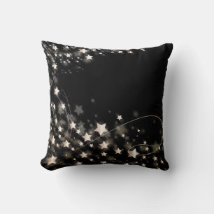 Coussin Parties scintillant d'or noir Faux Foil Confetti S