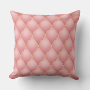 Coussin Parties scintillant d'or Rose Blush Ogee Tufted Co