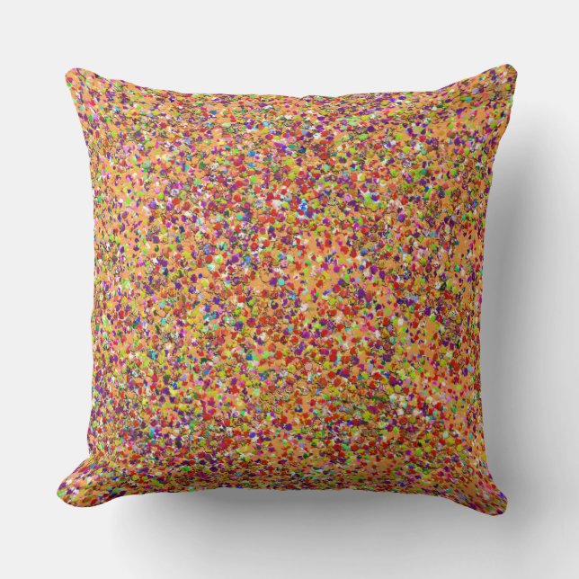 Coussin Parties scintillant Grit Mode Multicolor Peinture  (Recto)