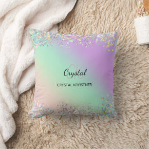 Coussin Parties scintillant Holographique Pastel moderne