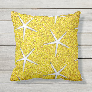 Coussin Parties scintillant Jaune Or Étincelle Étincelle M