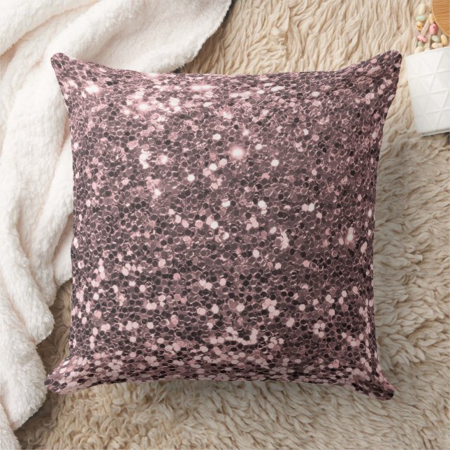 Coussin Parties scintillant Lumineuse Rose Faux Sequin Lan (Couverture)