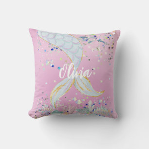 Coussin Parties scintillant lunaire Plage de sirène sous l