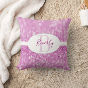 Coussin Parties scintillant Magenta Personnaliser l'oreill