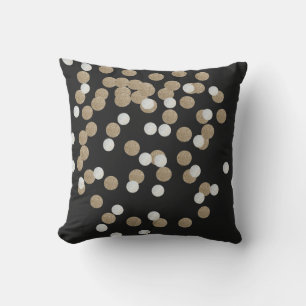 Coussin parties scintillant minimaliste Champagne noir con