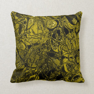 Coussin Parties scintillant naturelle Chartreuse Abstraite