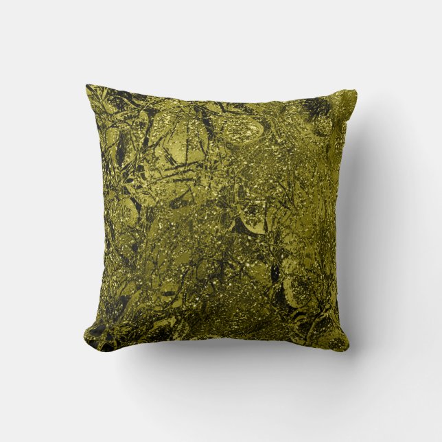 Coussin Parties scintillant naturelle Sparkly Abstrait Cha (Recto)