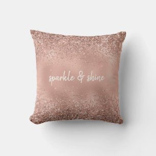 Coussin Parties scintillant or Rose Glam