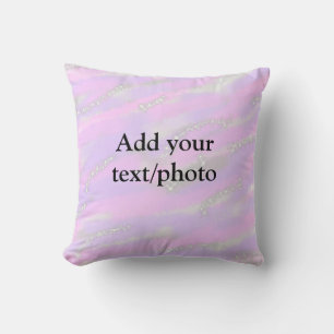 Coussin Parties scintillant pastel simple coloré ajouter v