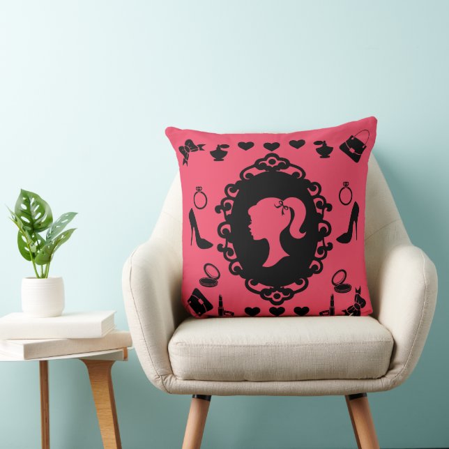 Coussin Parties scintillant Poupée Anniversaire Glam Mode (Chaise)