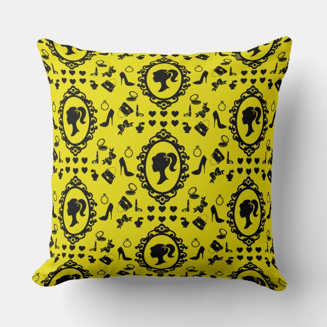 Coussin Parties scintillant Poupée Anniversaire Glam Mode (Recto)