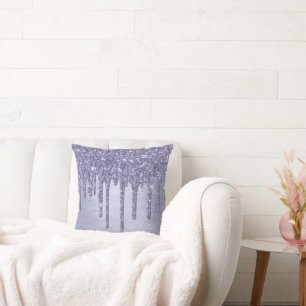 Coussin Parties scintillant pourpre de séchage Verse à g