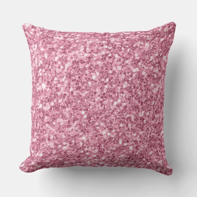 Coussin Parties scintillant rose Dusty Rose Texture Imprim (Recto)