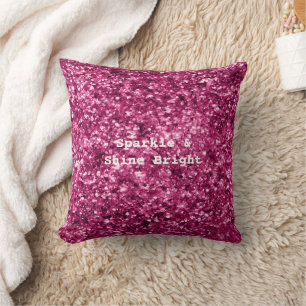 Coussin Parties scintillant rose étincelle