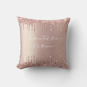 Coussin Parties scintillant rose Gold Blush personnalisé T