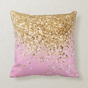 Coussin Parties scintillant rose or #1