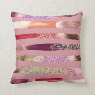 Coussin Parties scintillant rose or de Glam de fille Broch