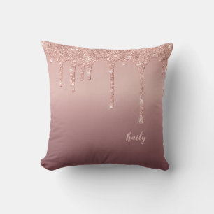 Coussin Parties scintillant rose pâle