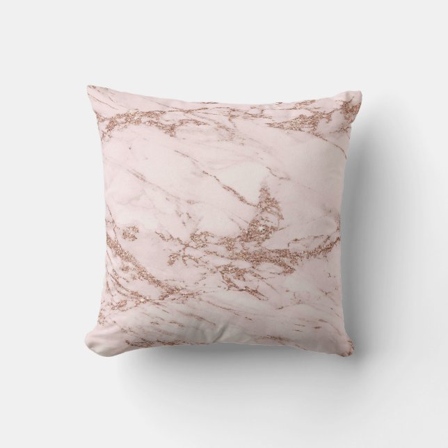 Coussin Parties scintillant rose Rose blanche luxueuse en  (Recto)
