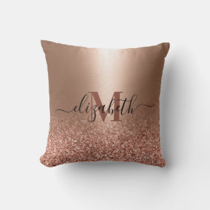 Coussin Parties scintillant rose rose Gold Faux