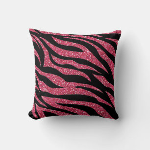 Coussin Parties scintillant rose Zebra Imprimer Jeu d'orei