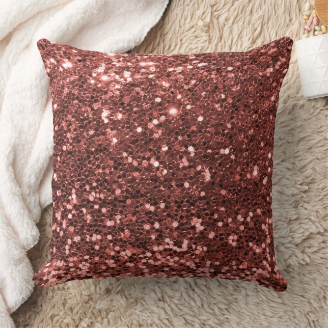 Coussin Parties scintillant rouge Orange Faux Sequin Lance (Couverture)