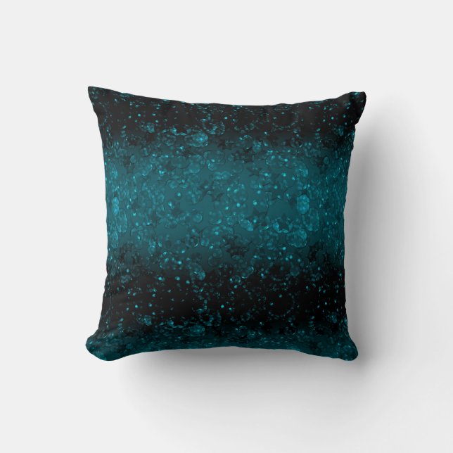 Coussin Parties scintillant scintillant confetti bleu turq (Recto)