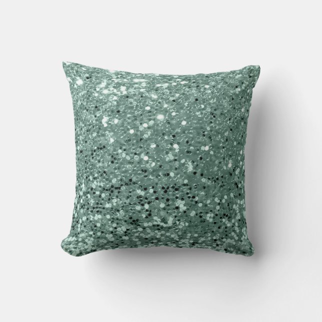 Coussin Parties scintillant Sequin Blush Mint Green Glam (Recto)