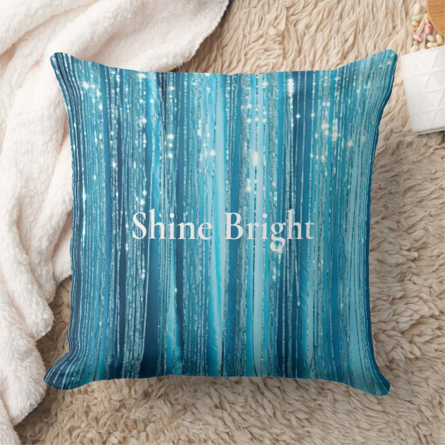 Coussin Parties scintillant Turquoise Aqua Glam (Couverture)