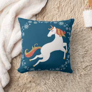 Coussin Parties scintillant Unicorne personnalisée Snowfla