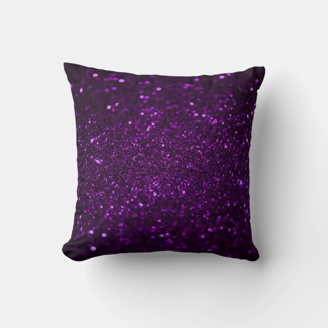 Coussin Parties scintillant violet foncé Jeu d'oreiller (Recto)